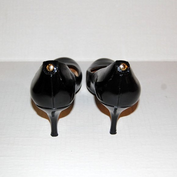 MICHAEL KORS Black PATENT LEATHER High Heels PUMPS Shoes size 7.5 - Picture 4 of 5